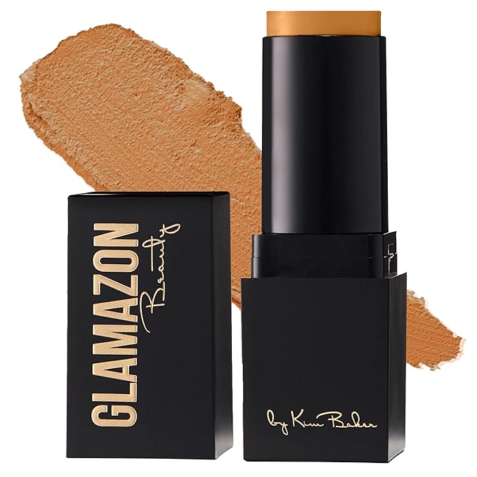 Glamazon Second to None Foundation Stick, Molten Pecan, Light-to-Full Coverage, Weightless Makeup With a Glowy Natural Finish