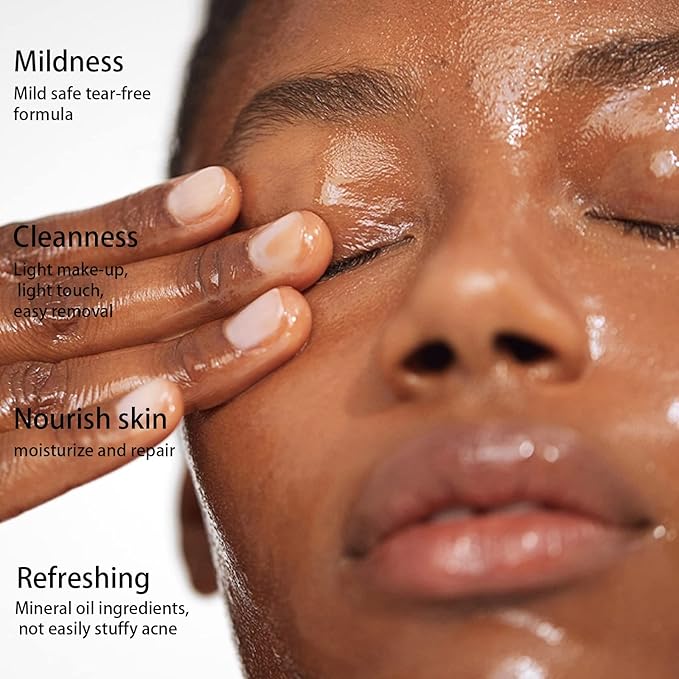 Travel Size Face Cleansing Balm Makeup Remover Gentle Nourishing Facial Cleansing Melting Balm to Oil Mild Eye Lip Face 3-in-1 Refreshing Clean Balm Makeup Remover Oil Set for All Skin -8pcs
