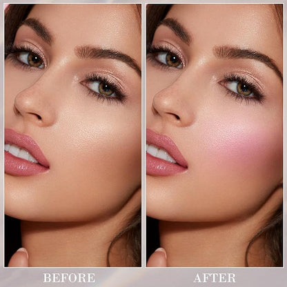 Color Changing Blush Stick for Cheeks Makeup, Clear Blush PH Temperature Changing Pink Cream Blusher, Magic Waterproof Face Blush Stick, Natural Lightweight Multi-Use Lips and Cheek Tint
