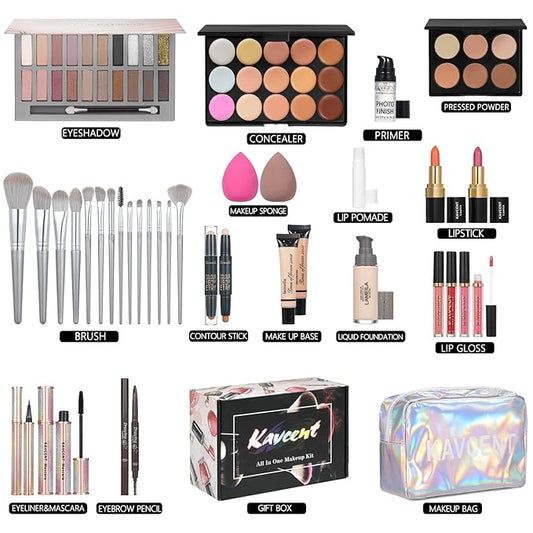 Makeup Kit for Women Full Kit Makeup Set for Teens Makeup Kits Include Foundation Eyeshadow Palette Lipstick Makeup Gift Set for Women Teenagers Make up Kit