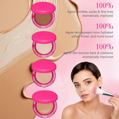 Peptide Bounce Foundation – Hydrating, Age-Defying Foundation for Mature Skin And All Skin Types, Vegan, Clean, Natural, Medium Buildable Coverage, Satin Finish (Light)