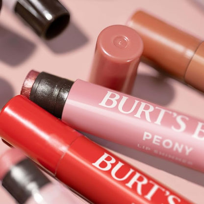 Burt's Bees Lip Shimmer Peony; Warm, Luminescent Color; High Impact, Instant Moisture; with Shea and Cocoa Butters; 100% Natural Origin; 0.09 Ounce (Pack of 1)(Packaging May Vary)