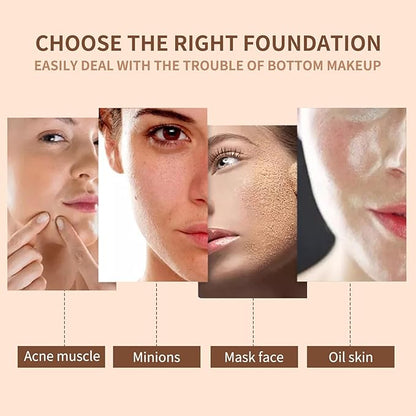 UODO Liquid Foundation - UODO Moisturizing Light Foundation/UODO Matte Long Lasting Foundation, UODO Foundation, Invisible Foundation Makeup Uodo, Uodo Maquillaje (Matte W02 Brighten)