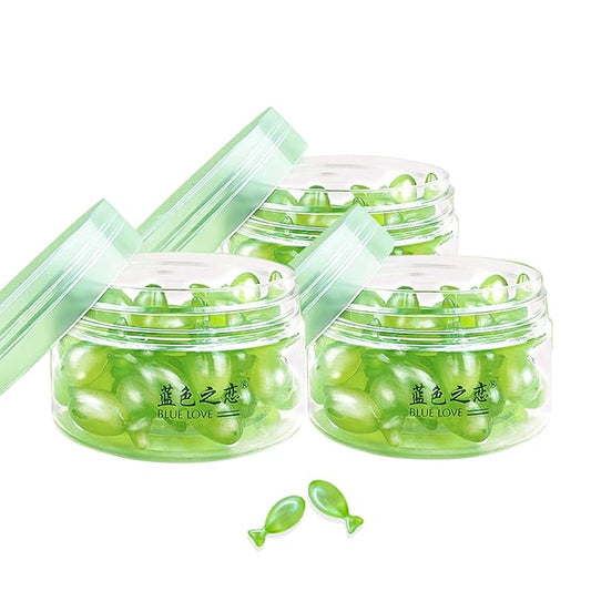 BLUE LOVE 3Pcs Disposable Granules Plant Cleansing Oil for Face, Makeup Remover and Skin Care Makeup Removal