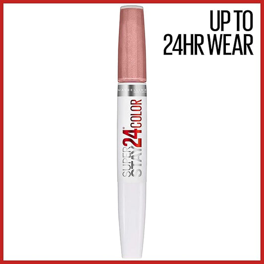 Maybelline Super Stay 24, 2-Step Liquid Lipstick Makeup, Long Lasting Highly Pigmented Color with Moisturizing Balm, Constant Toast, Nude, 1 Count