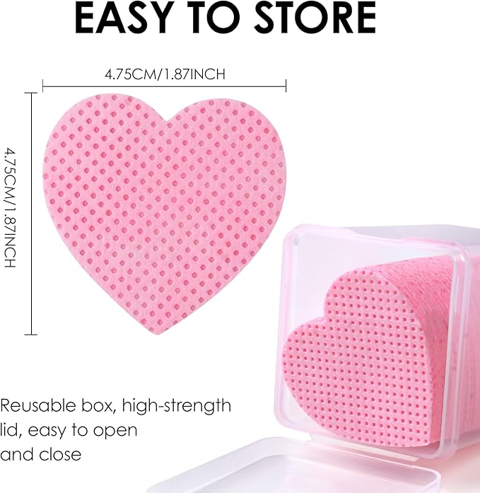 400PCS Lint Free Nail Wipes,1 Pull-Down Pump Dispenser Bottle, Super Absorbent Soft Non-Woven Eyelash Glue Wipes,Lash Extensions Glue Cleaning Wipes Nail Salon Supplies (Pink)
