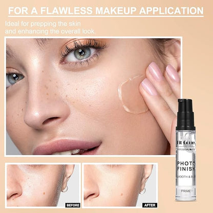 Foundation Liquid Full Coverage Matte Oil Control Concealer with Face Primer & Makeup Brush & Makeup Sponges