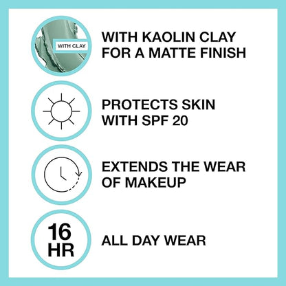 Maybelline Fit Me Matte + Poreless Liquid Foundation + Fit Me Mattifying Primer Makeup Bundle, Includes 1 Foundation in Coconut and 1 Primer