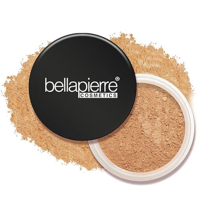 bellapierre Mineral Foundation SPF 15 - Loose Powder Foundation | Vegan & Cruelty Free Natural Makeup | Full Coverage Matte Finish | Hypoallergenic | Oil & Talc Free - 0.32 Oz - Maple