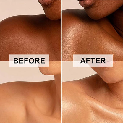 Body Shimmer Oil Liquid Illuminator Highlighter Waterproof Long Lasting Moisturizing Bronze Luminizer Glow For Face (Glistening Bronze, Body Oil)