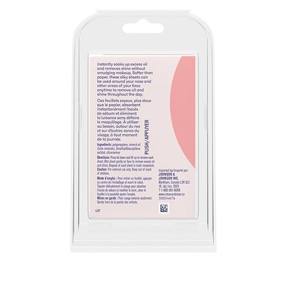Clean & Clear Essentials Oil Absorbing Sheets, Portable Blotting Papers for Shine Control on the Face & Nose, Blotting Sheets Instantly Remove Excess Oil Without Smudging Makeup, 6 Pack