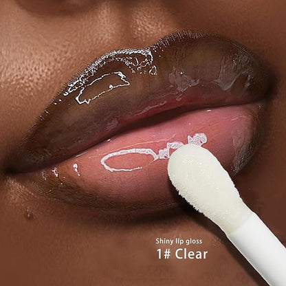 MAEPEOR Clear Glossy Lipgloss 5 Colors Nourishing High-shine Glossy Lipgloss Luscious-colors Non-Sticky Shine Glossy (Clear)