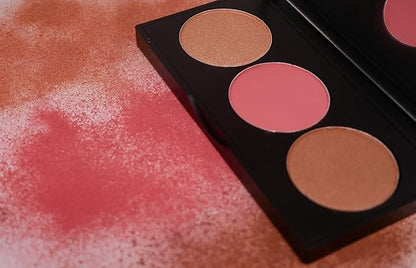 YANY Confidence Pro-Cheek Palette, Bronzer, Blush, Shimmer | Cheek Palette, Face Sculpting Kit | 3 Shades