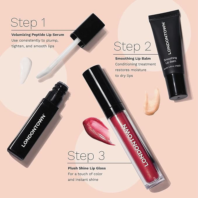 LONDONTOWN Dainty, Sun Kissed Coral, Plush Shine Lip Gloss Tube, Deep Hydrating High Shine Sheer Tint Non-Sticky Conditioning Balm