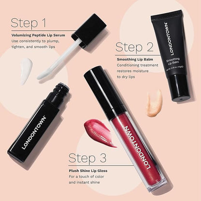 LONDONTOWN Dainty, Sun Kissed Coral, Plush Shine Lip Gloss Tube, Deep Hydrating High Shine Sheer Tint Non-Sticky Conditioning Balm