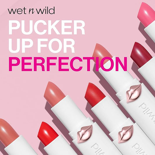 wet n wild Lipstick Mega Last High-Shine Lipstick Lip Color Makeup, Pink Mad for Mauve (Pack of 2)