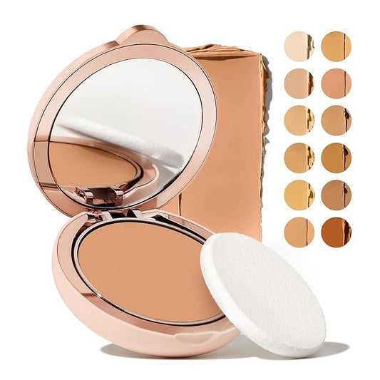 Toty by Sofia Vergara - Ilumina CC Creamy Compact SPF 50+ Mineral Broad Spectrum Sunscreen for Face + Ilumina Brush - CC cream foundation with spf 50 - MAKEUP - 3C Bundle