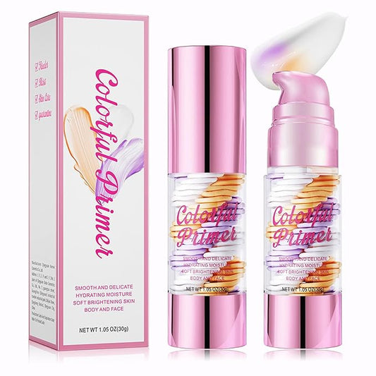 3 In 1 Primer for Face Before Makeup,Transparent Daily Moisturizer Cream,One Step Oil Control Skin Tone Correcting Makeup Primer,Moisturizer Face for All Skin Types