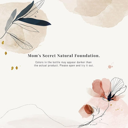 Mom's Secret 100% Natural Foundation, Organic, Vegan, Aloe Based, Natural Sun Protection, Gluten Free, Cruelty Free, Made in the USA, 1FL Oz. (Sand Dune - A Medium Olive)