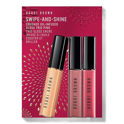 Bobbi Brown Crushed Oil-Infused Hydrating Lip Gloss Trio Set, Pink