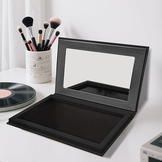 Magnetic Makeup Palette DIY Empty Eyeshadow Lipstick Palette with Mirror 3D Finish Surface Paper Makeup Organizer (Cosmic Mystery)