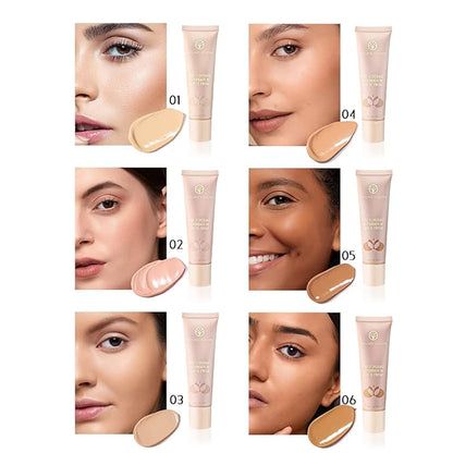 YOUNG VISION Full Coverage Longwear Foundation, Matte Finish, Waterproof, Poreless Liquid Foundation Makeup, 1 fl.oz