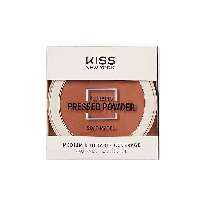 Soft Matte Pressed Powder, Blurring Poreless Face Powder Makeup, Medium Coverage Setting Powder Infused with Salicylic Acid & Niacinamide, Clean Beauty (Mocha, 0.28 Ounce)