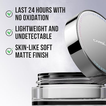 Soft Focus Loose Setting Powder, Lightweight, Matte, Oil Control, Shine Free, Talc-Free Face Powder Makeup, 24H Longwear Finishing Powder, 03 Blue Purple For Sensitive
