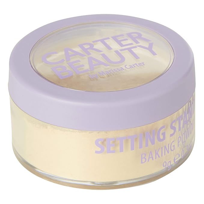 Carter Beauty By Marissa Carter Setting Standards Baking Powder - Vegan - Mattifies The Skin And Evens Out The Complexion- Used To Set Makeup And Cover Blemishes - Banana - 0.3 Oz