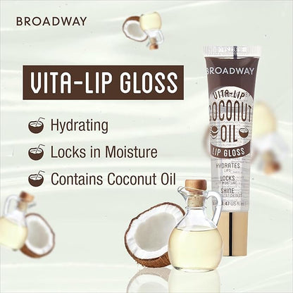 Ruby Kisses Broadway Vita-Lip Tinted & Clear Lip Gloss (10 Pack) Ultra-Hydrating & Soothing Formula, High-Shine Non-Sticky Lip Balm with Mint, Rosehip, Coconut, Mango, Argan, Vitamin E, Honey, Shea