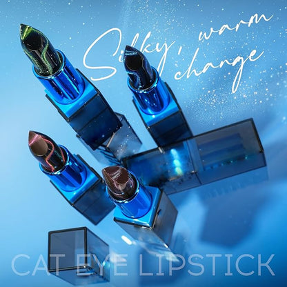 Color Changing Lipstick, Labial Cambia De Color De Cat's Eye PH-changing Lip, Tinted Lip Balm, Long Lasting 24 Hours Moisturizing Glossy Shine Lip Gloss for Women, 01# EUPHORIA