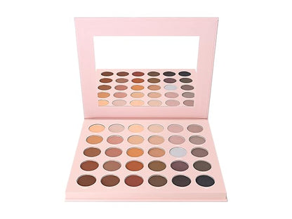 W7 Just Mattes Pressed Pigment Palette - 30 Natural Nude Colors - Flawless Long-Lasting Every Day Vegan Makeup