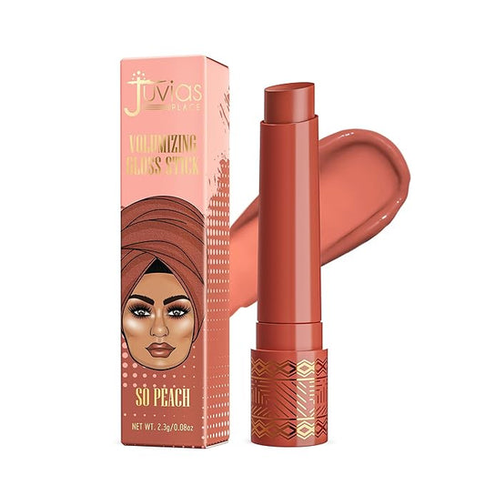 Juvia's Place Volumizing Gloss Sticks, So Peach - Shiny Luscious Lips with Nourshing Hydration, Plumping Gloss, Lip Plumper Gloss, Plumping Lip Balm, Hydrating Lip Gloss