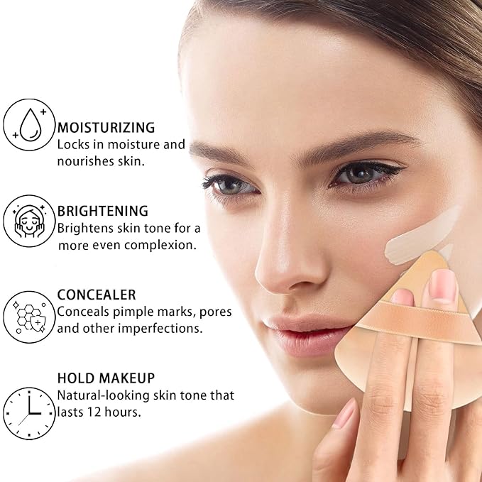 Airbrush Foundation Spray Makeup Set, Hydrating and Moisturizes Face Prime, Long Lasting Waterproof Full Coverage Foundation Mist for Color Correction, Brighten, Matte Finish, 2.36oz - Natural Color