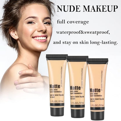 Boobeen Full Coverage Foundation - Concealer Liquid Foundation Matte Creamy Foundation Smoothing Lightweight Flawless Makeup Base