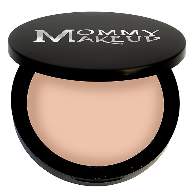 Mineral Dual Powder - 4-in-1 Pressed Mineral Foundation with SPF 15 for Flawless Glow - Oil-Free, Talc-Free, Gluten-Free, 0.45 oz (Due Date - Medium) by Mommy Makeup