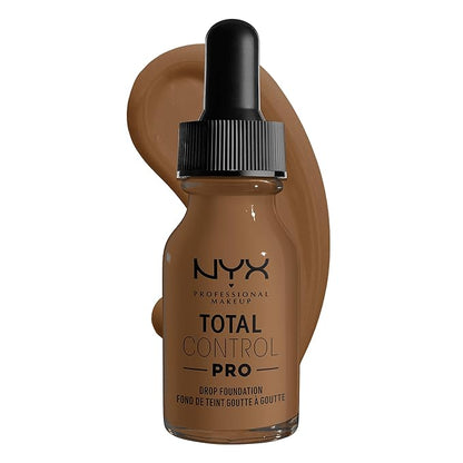 NYX PROFESSIONAL MAKEUP Total Control Pro Drop Foundation, Skin-True Buildable Coverage - Deep Sable