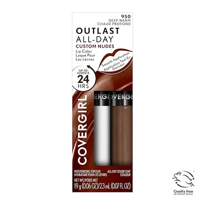 COVERGIRL Outlast All-Day Lip Color Custom Nudes, Deep Warm
