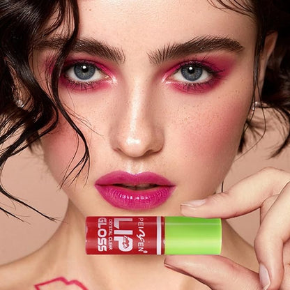 6 Pcs Colorful Fat Lip Oil Hydrating Lip Gloss Set with Long-lasting and Moisturizing Glass Water Lip Stain for Lip Care and Makeup