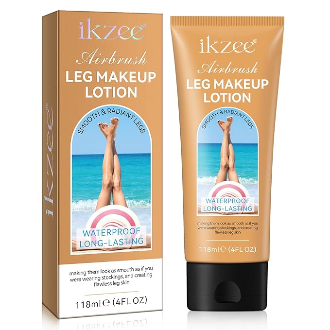 Waterproof Leg and Body Makeup, Long Lasting Skin Perfecting Body Foundation, No Transfer Vein Cover Up for Varicose Veins, Black Skin, Scars, Tattoos#Medium Glow 4FL OZ
