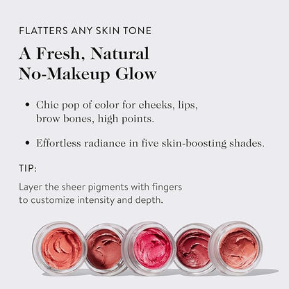 goop Beauty Cream Blush and Massage Oil Bundle | 0.5 oz Warm Terracotta Cream Blush for a Sheer Pop of Color on Lips & Cheeks | 2 fl oz of Mess Free Oil for a Couples Massage or Self Care | Gift Set