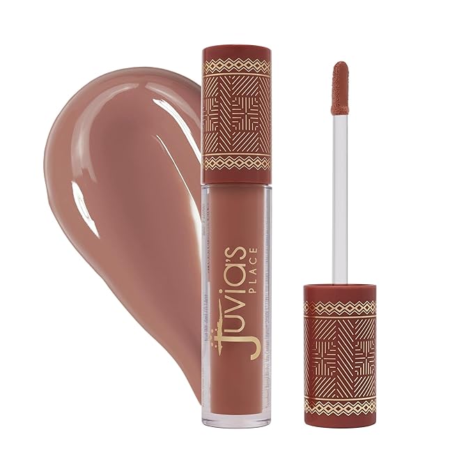 Juvia's Place Coffee Shop Lip Gloss - Cookie Butter - Hydrating Butter Lip Gloss for Women, Long-Lasting Shine, Moisturizing Glass-like Finish, Plumping Non-sticky Lip Gloss, Suitable for every vibe