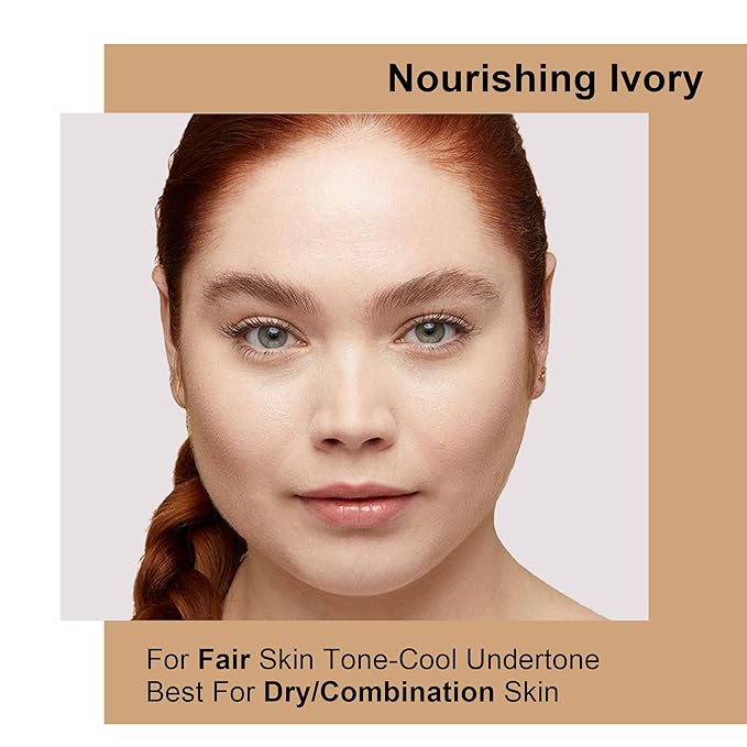 FV Dewy Foundation, Hydrating Formula & Medium Coverage, Waterproof, Long Lasting, Lightweight Liquid Foundation, Ideal For Dry/Combination Skin, 30g, Nourishing Ivory