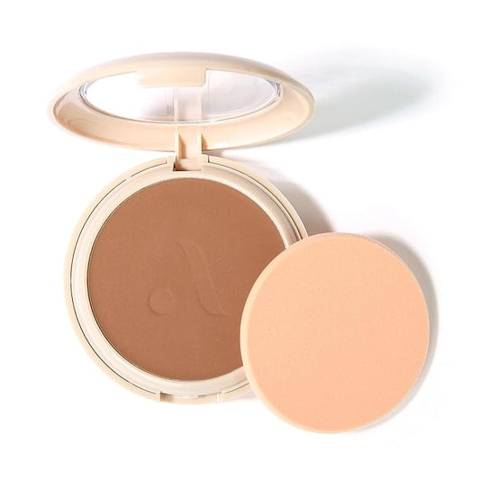 Absolute New York Velvet MFVF09 Dark Neutral Focus Powder Foundation | Talc-Free, 12H Long-Lasting, Lightweight