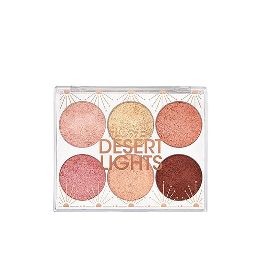 FLOWER BEAUTY By Drew Barrymore Jungle Lights Eyeshadow Palette - Blendable + Creamy Powder - Buildable - No Fall-Out - Six Shades (Jungle Lights)