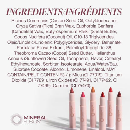 Mineral Fusion NEW Sheer Moisture Lip Tint, Buildable Lip Color, Hydrating Lip Balm with Jojoba Oil, Shea Butter & More, Hydrates & Nourishes, FD&C Dye-Free & Hypoallergenic, Confident, Melon Pink