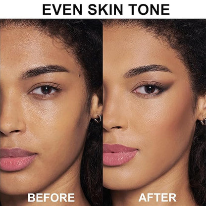 Foundation Makeup Set, 2Pcs Flawless Foundation and Makeup Spong Set for Natural Look, Waterproof, Medium Coverage, Matte Finish, Oil-Control, Odorless, Super Stay Up to 12 Hour (104 &105)