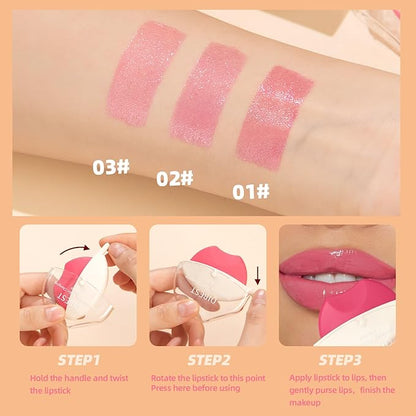 Jolilab 3 Colors Changing Lipstick.Long Lasting Lip Gloss.Lip Balm Tinted Magic Makeup.Magic Temp Color Change Matte Lip Gloss Makeup.0.2oz (03#)