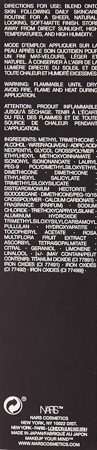 NARS Velvet matte skin tint spf 30-03 groenland neuve by nars for women - 1.7 oz foundation, 1.7 Ounce