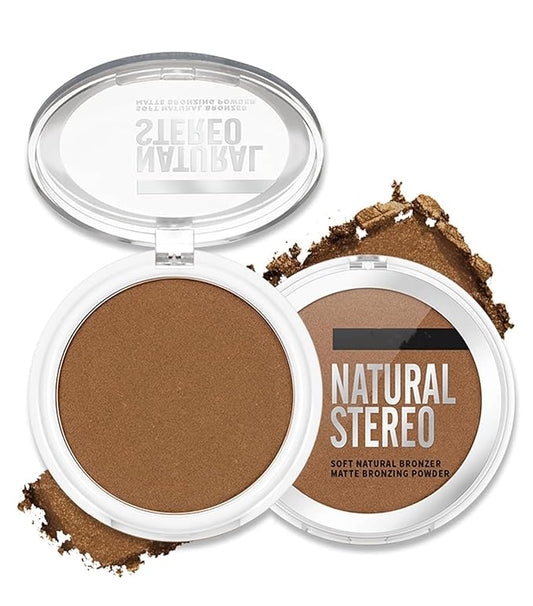 MAEPEOR Matte Bronzer Powder 6 Colors Buildable Natural Contour Bronzer Long Lasting Sweat Proof Face Bronzered Powder (Color 03)